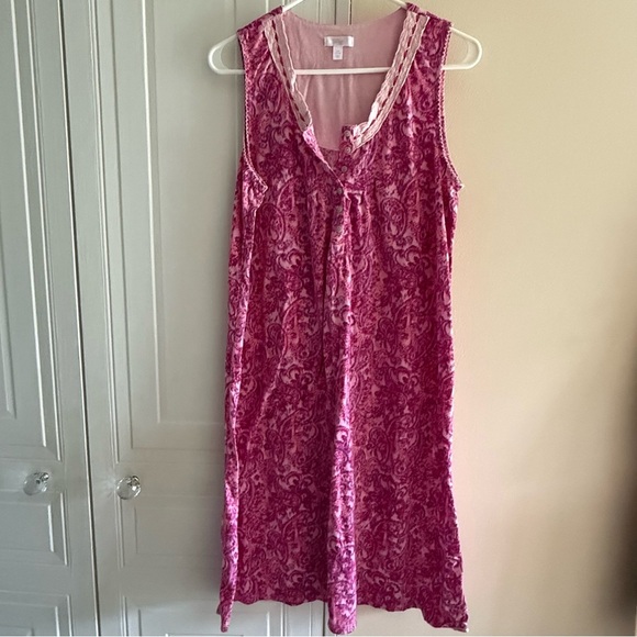 Secret Treasures Pink Nightgown Pajama 2 piece Set Large 12-14 - Picture 2 of 14